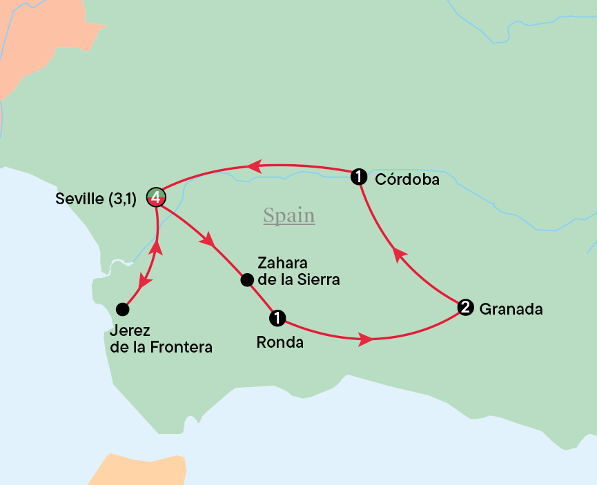 Map - Best of Andalucia 2027